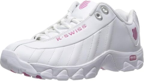 K-Swiss Women's ST329 CMF Sneaker, Wide Tennis Walking Leather Shoes - (size: 7.5)